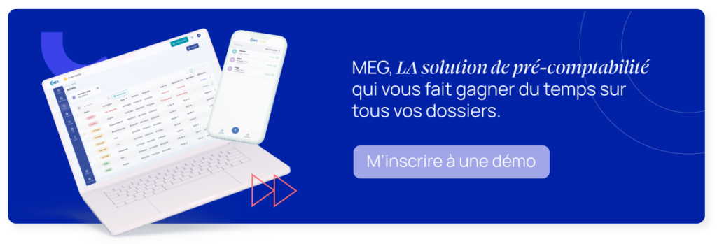 Bandeau d'inscription à la démo de la solution de pré-comptabilité MEG